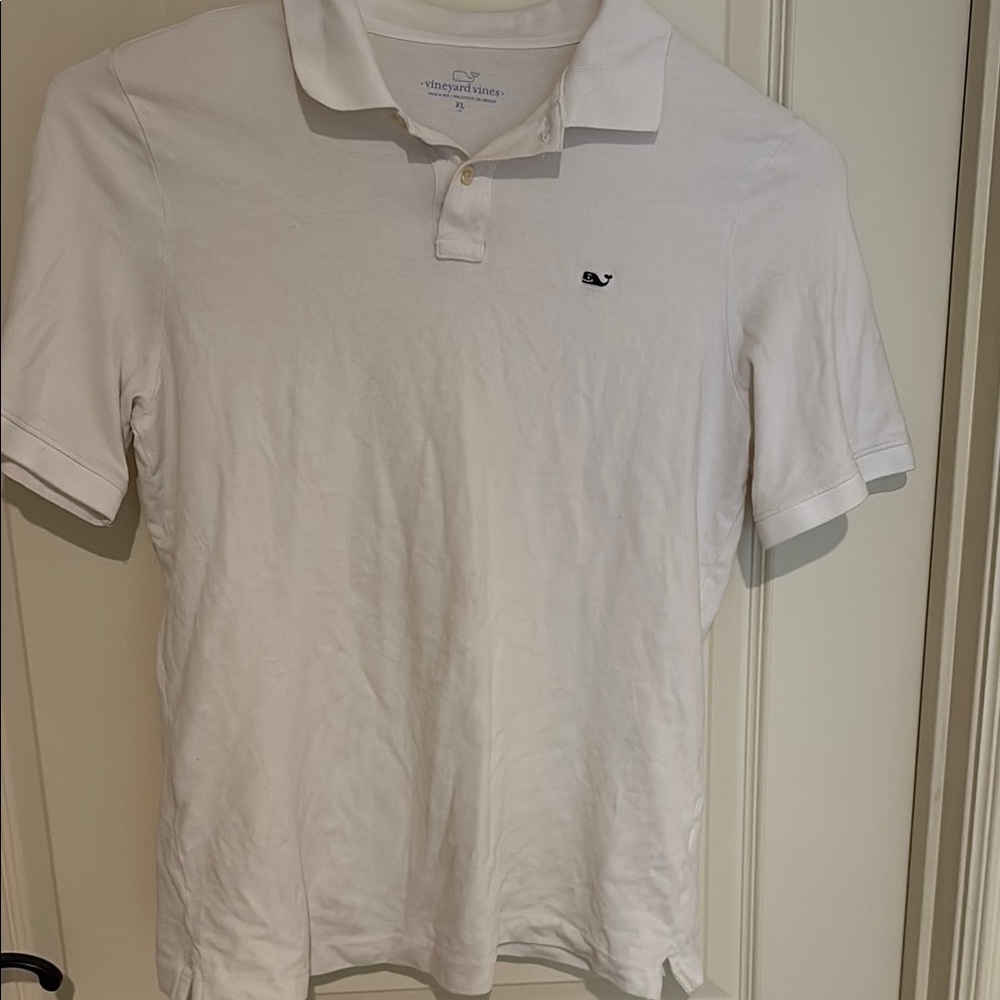 Vineyard Vines Boys XL White Polo Shirt